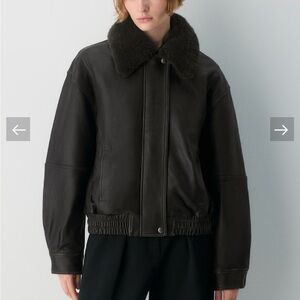 *ISO* Aritzia Calle Leather Jacket with Brown Collar